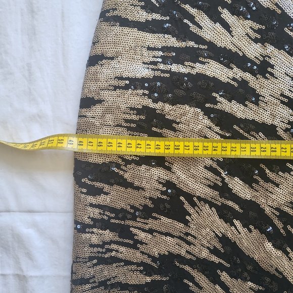 Eliza J, Sequined Shift Dress, Black and Bronze, Size 8 - Picture 13 of 14